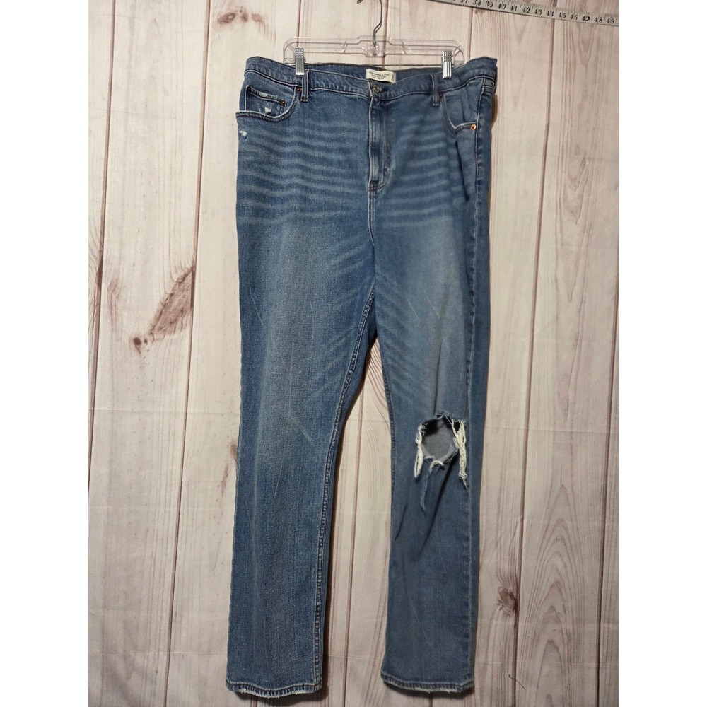 Abercrombie & Fitch‎ 90s Slim Straight Ultra High Rise Curve Love Jeans 35 20